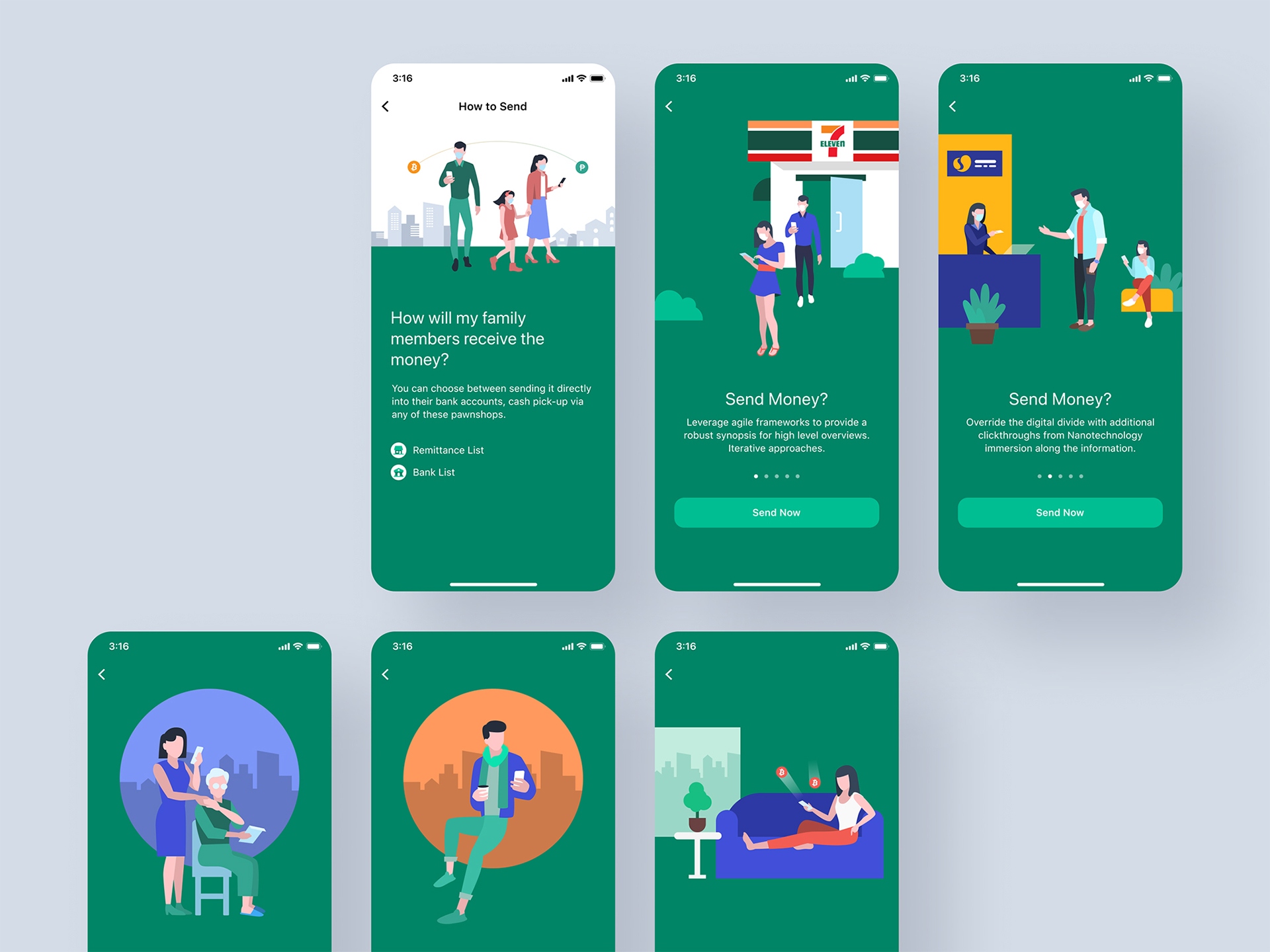 Rebit Mobile - In app illustrations